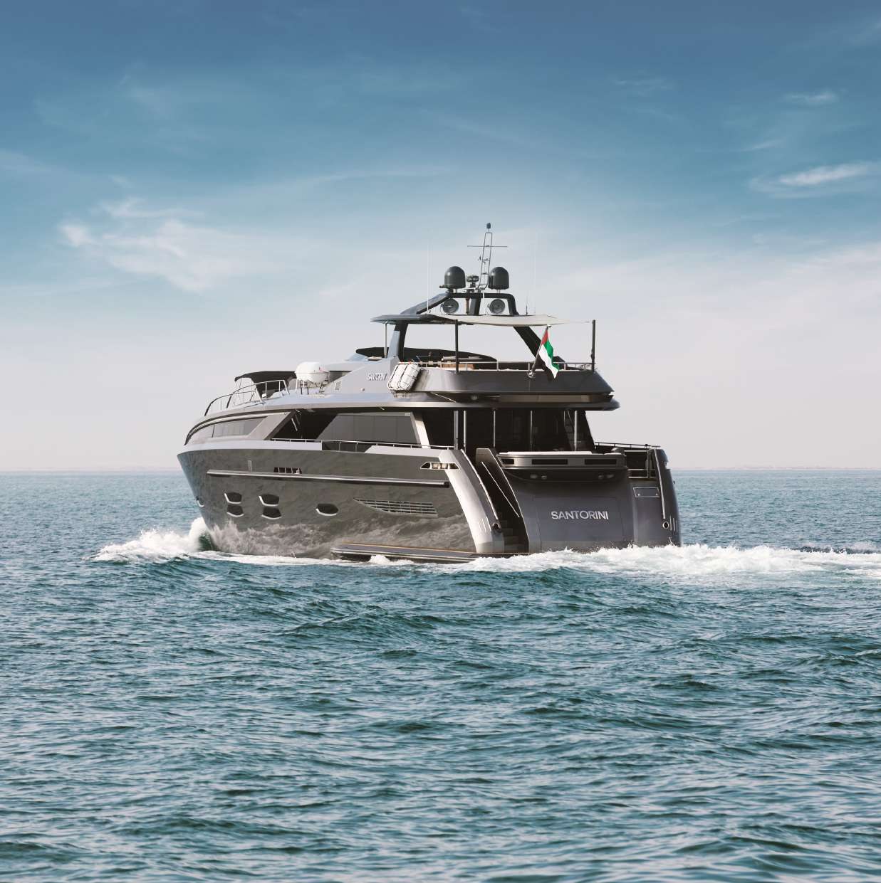 Santorini yacht charter Abu Dhabi Grand Prix