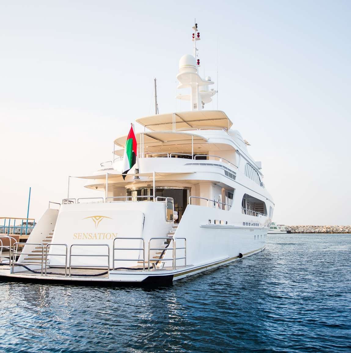 Sensation yacht charter Abu Dhabi Grand Prix